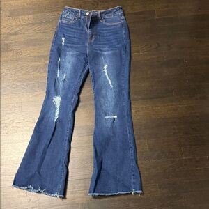 Distressed Flare Jeans